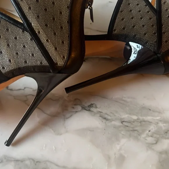 Jimmy Choo black lace booties / heels - Picture 6 of 7